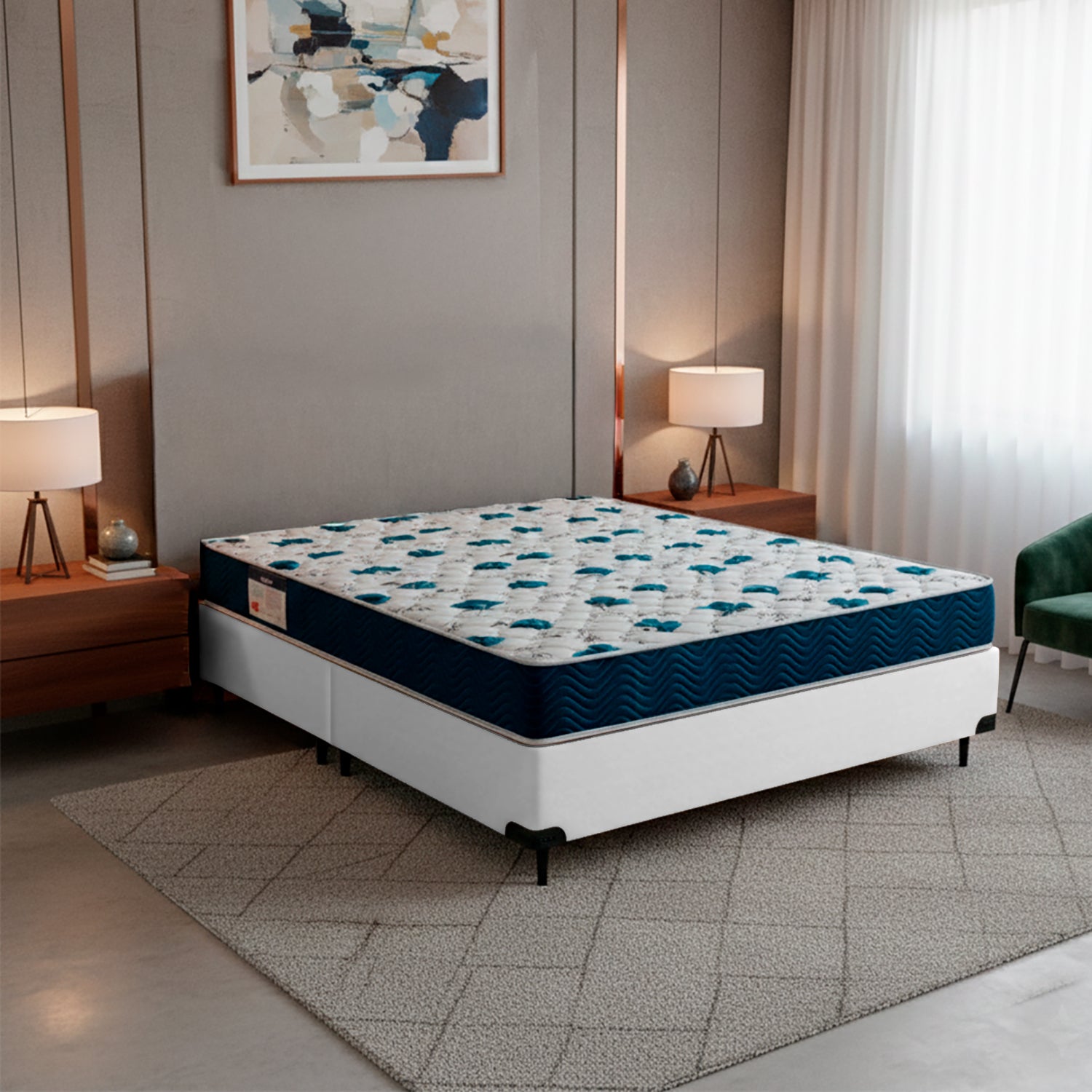 Cama Box Ortobom ISO 60 D28 Queen (158x198x54)