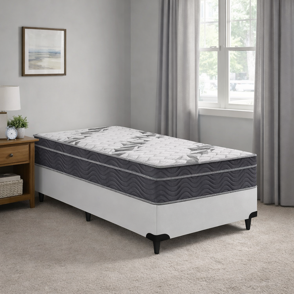 Cama Box e Colchão Airtech 100 D33 Solt (78x188)-Ortobom