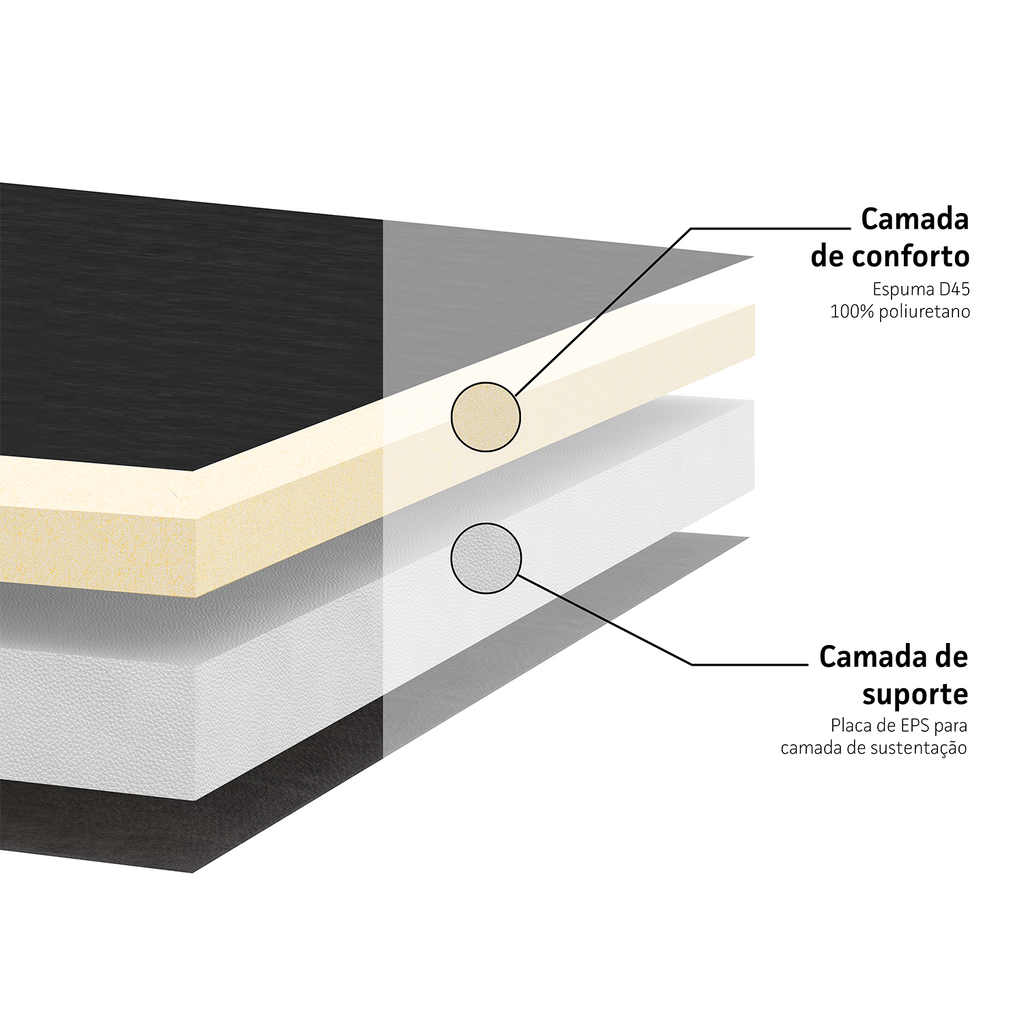 Cama Box e Colchão Iso 150 D45 - Queen  (158x198) - Ortobom