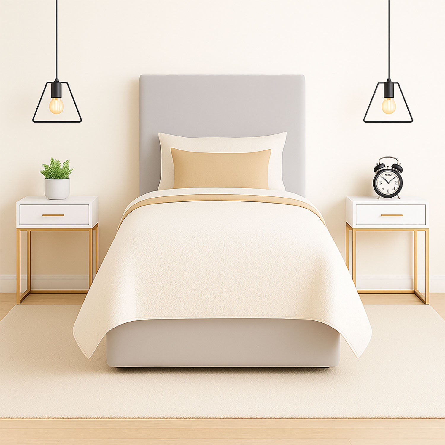 Cabeceira Sena Branco Solteiro (8x90x120) - Ortobom