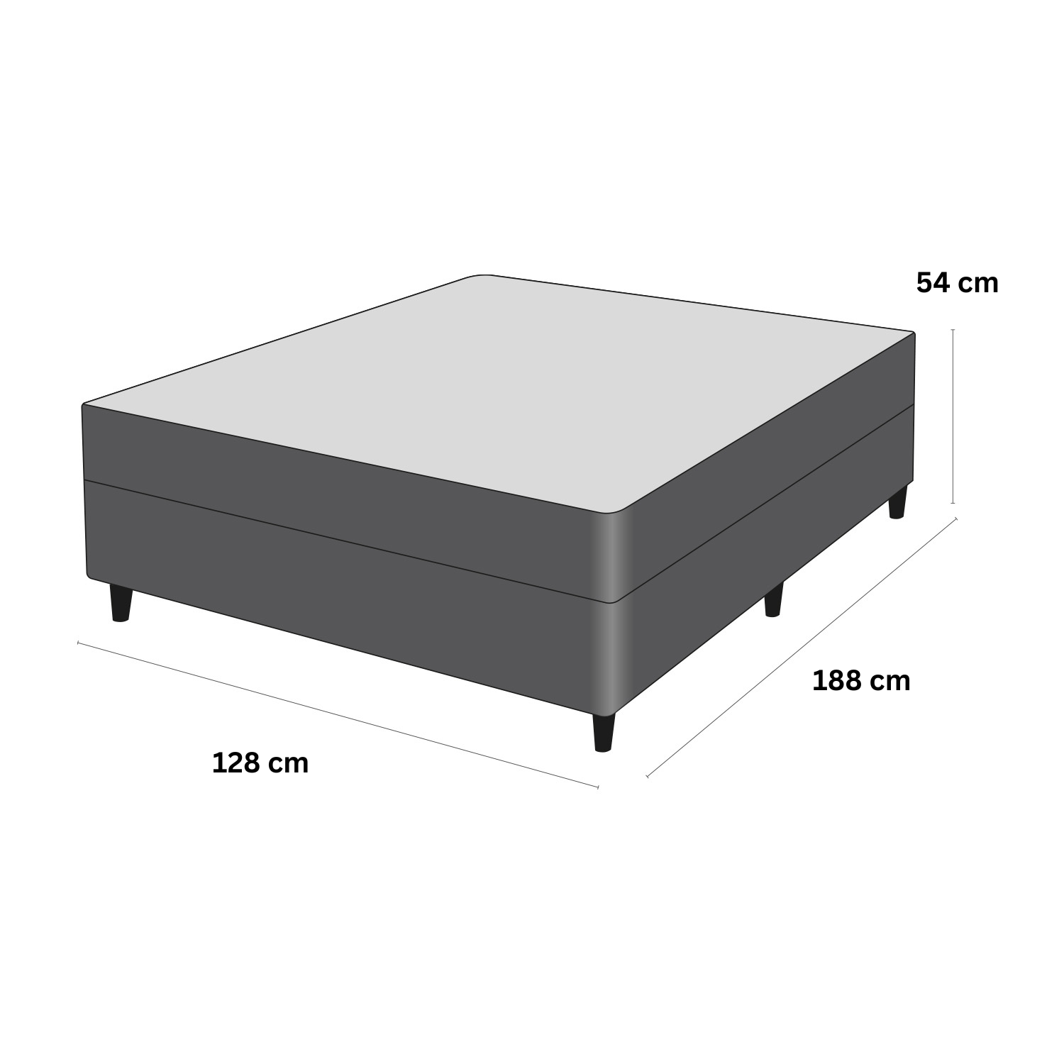 Cama Box e Colchão Poli D45 - Viúva (128x188)- Ortoclass