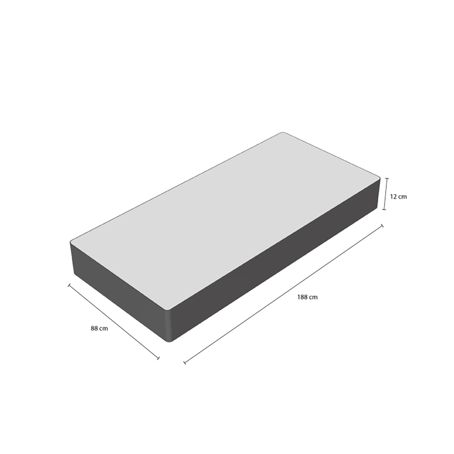 Colchão Ortoclass D20 "Liso" – Solteiro (88x188x12)