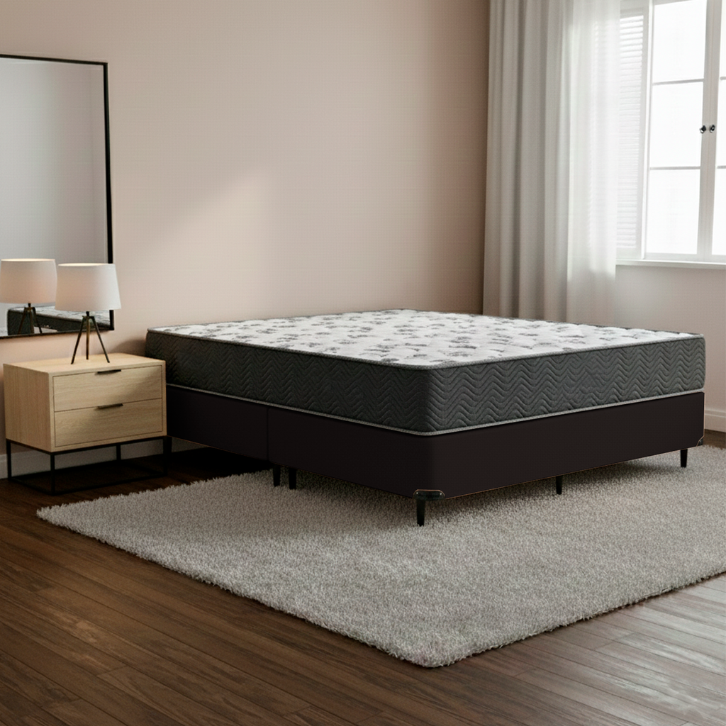 Cama box e Colchão ISO 100 D33 – Queen Size(158x198)-Ortobom