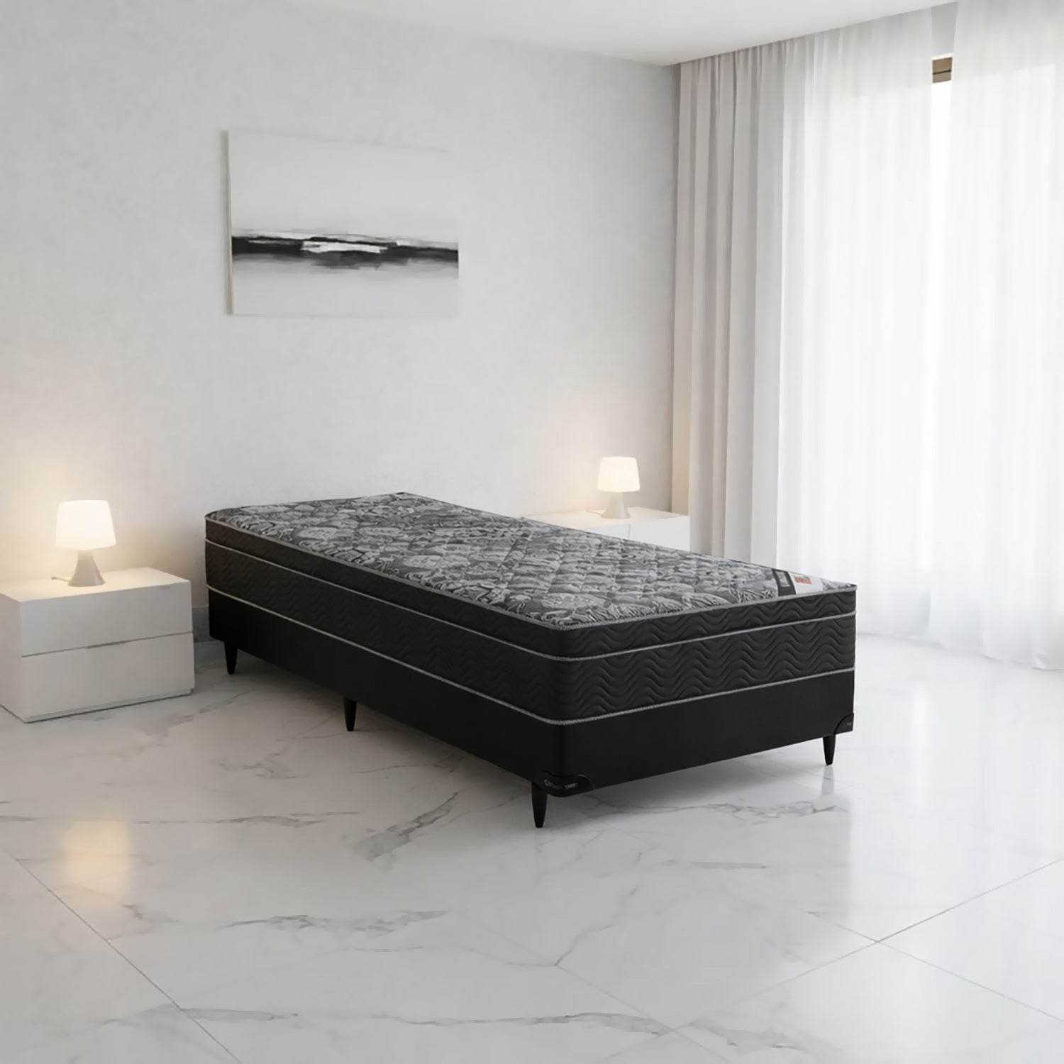 Cama Box Ortobom ISO Nanolastic Solteirão (108x198x61)
