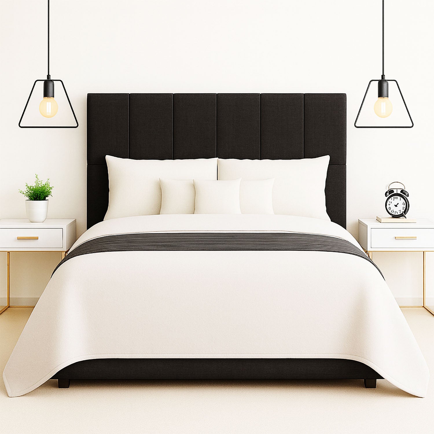 Cabeceira Piave Linho Cinza Super King (8x195x120) - Ortobom