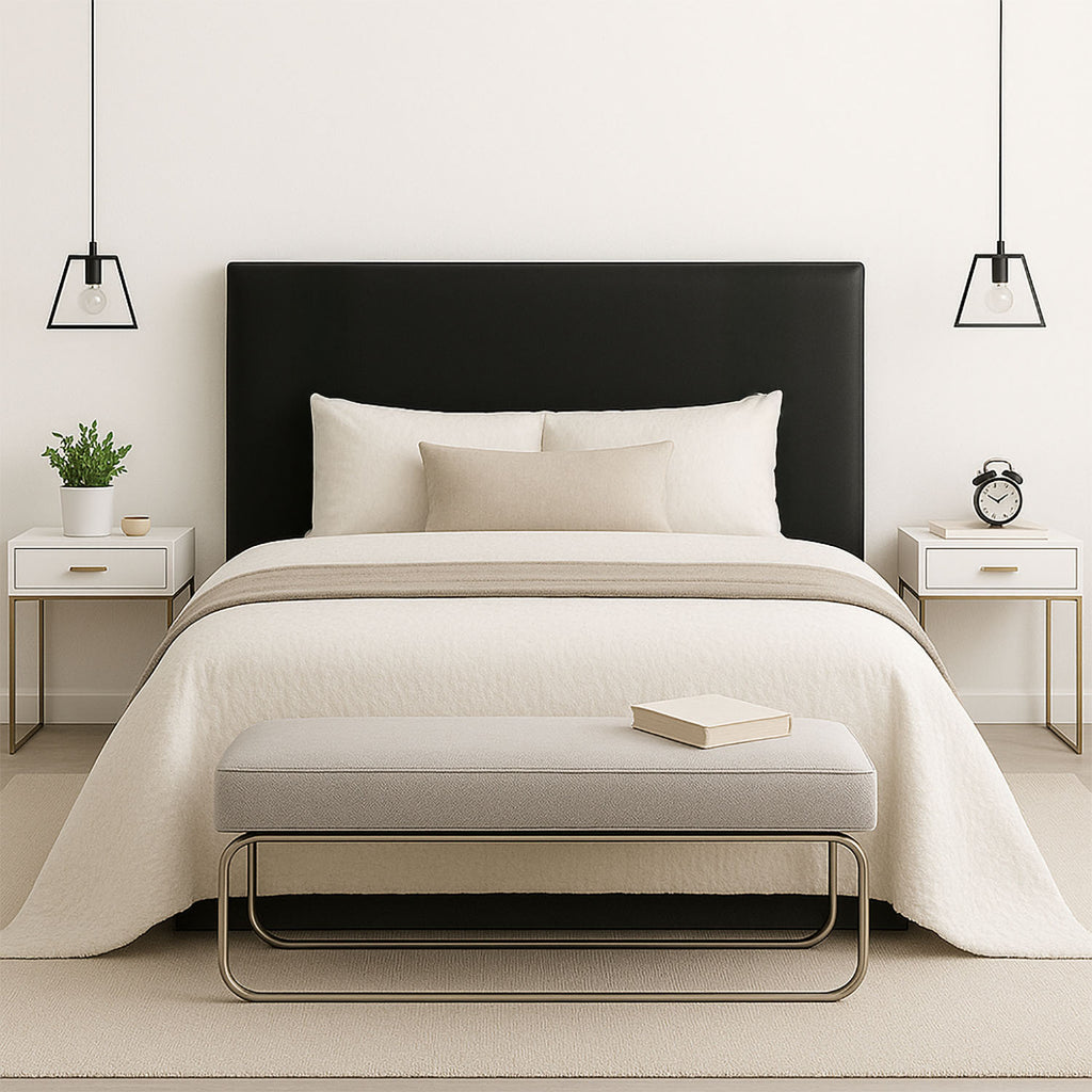 Cabeceira Sena Preto Queen (8x160x120) - Ortobom