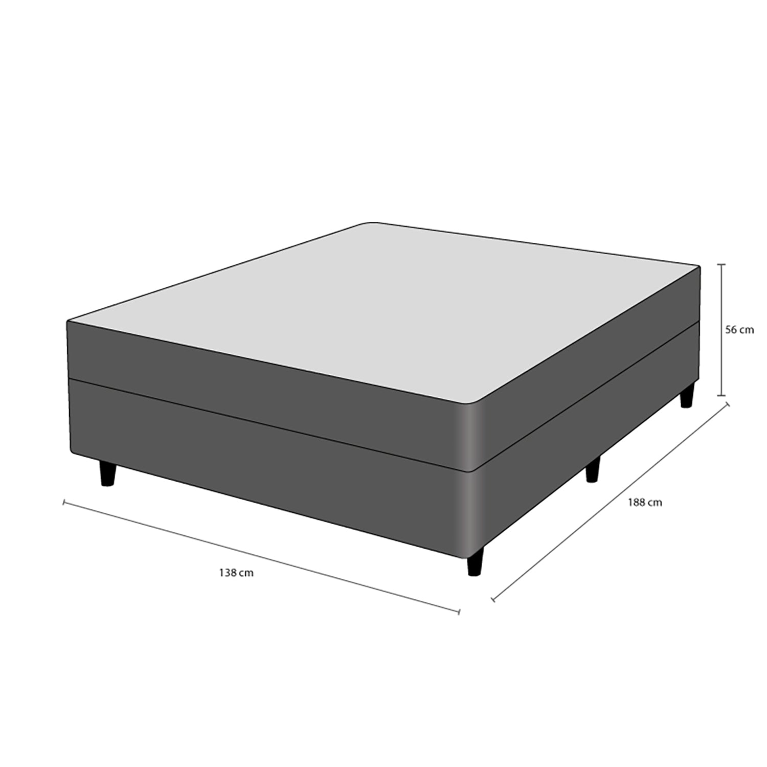 Conjugado Union Ortopedic Casal (138x188x43) - Ortobom