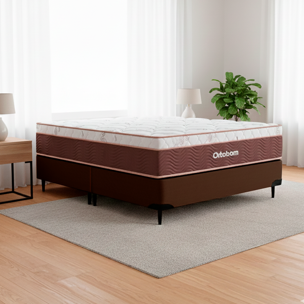 Cama Box Ortobom Sleep King Molas Ensacadas (158x198x68)