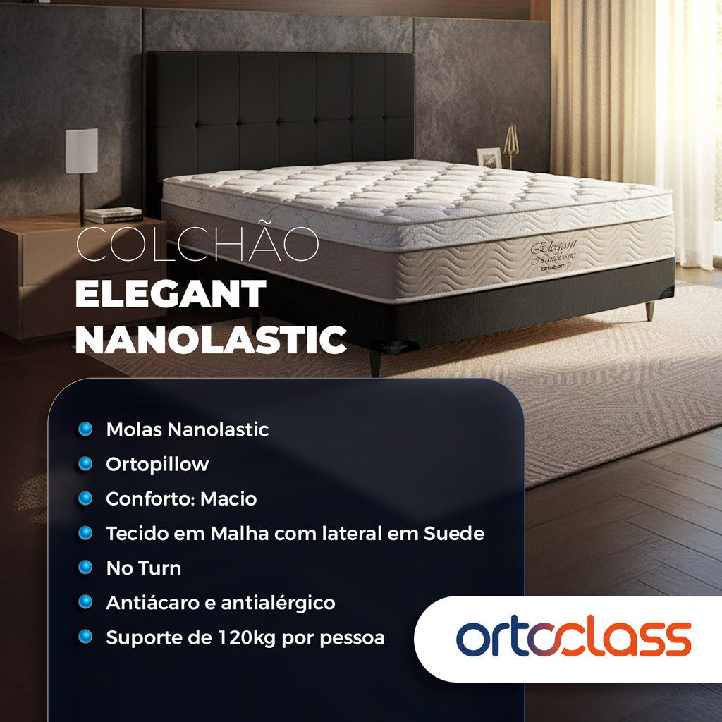Colchão Elegant Nanolastic – Super King (193x203x27) - Ortobom