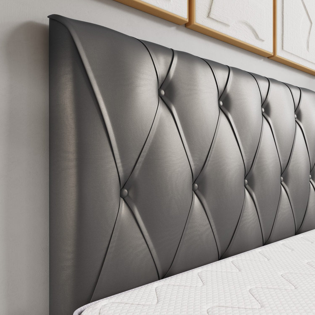 Cabeceira Murat Facto Cinza Casal (8x140x120) - Ortobom