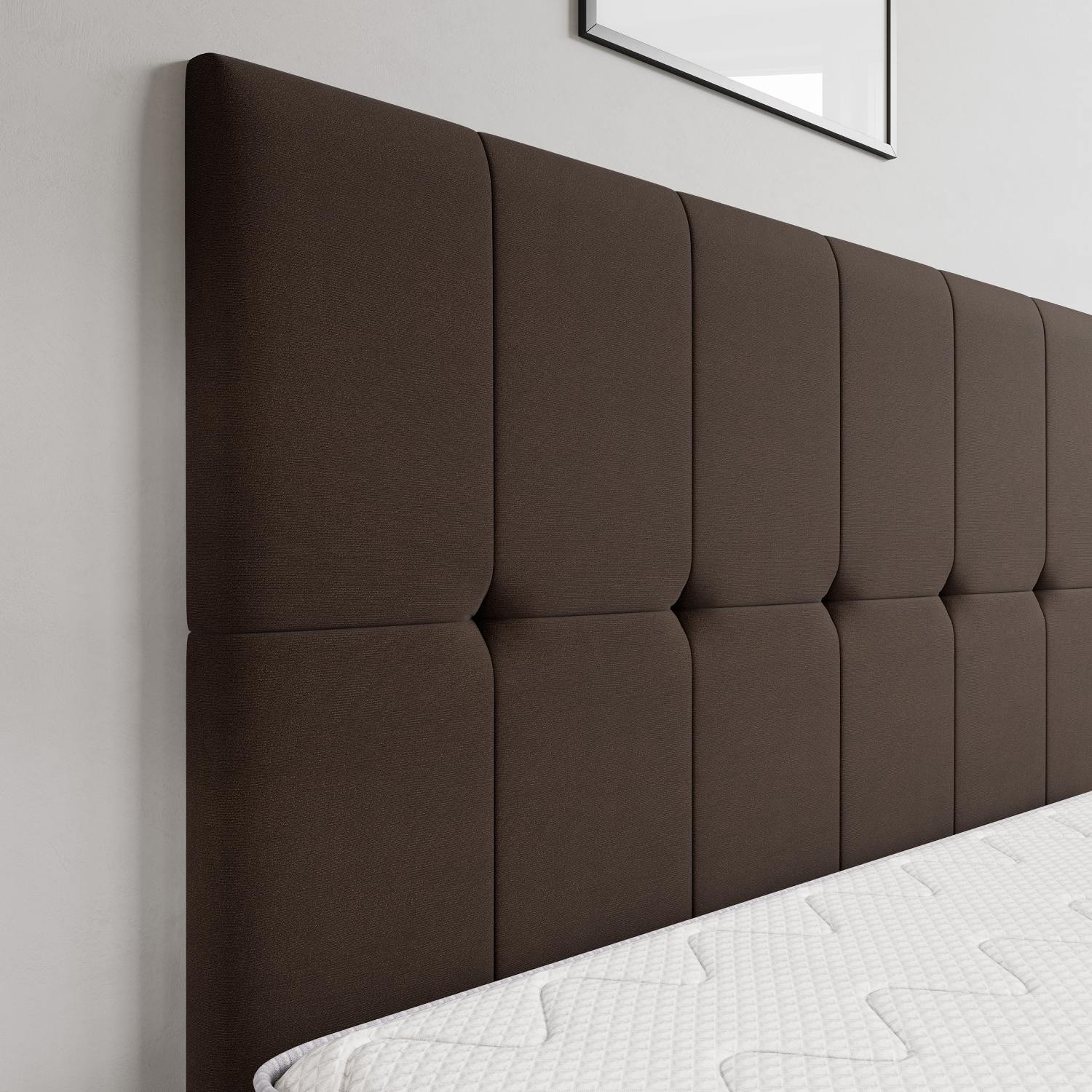 Cabeceira Piave Veluto Marrom Queen (8x160x120) - Ortobom