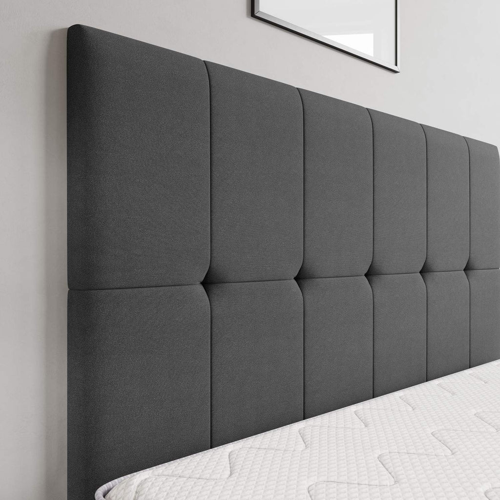 Cabeceira Piave Veluto Cinza Solteiro (8x90x120) - Ortobom