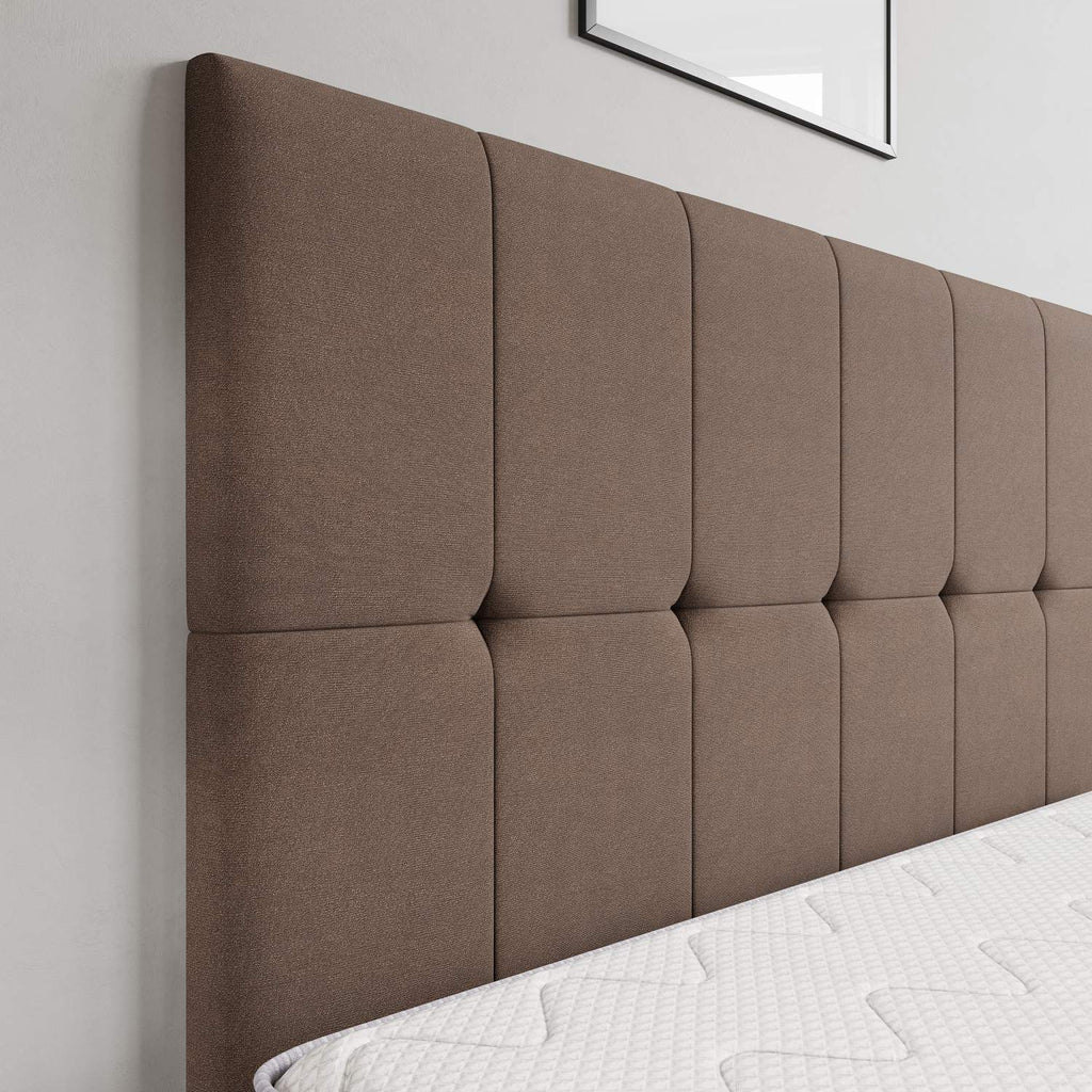 Cabeceira Piave Veluto Bege Queen (8x160x120) - Ortobom