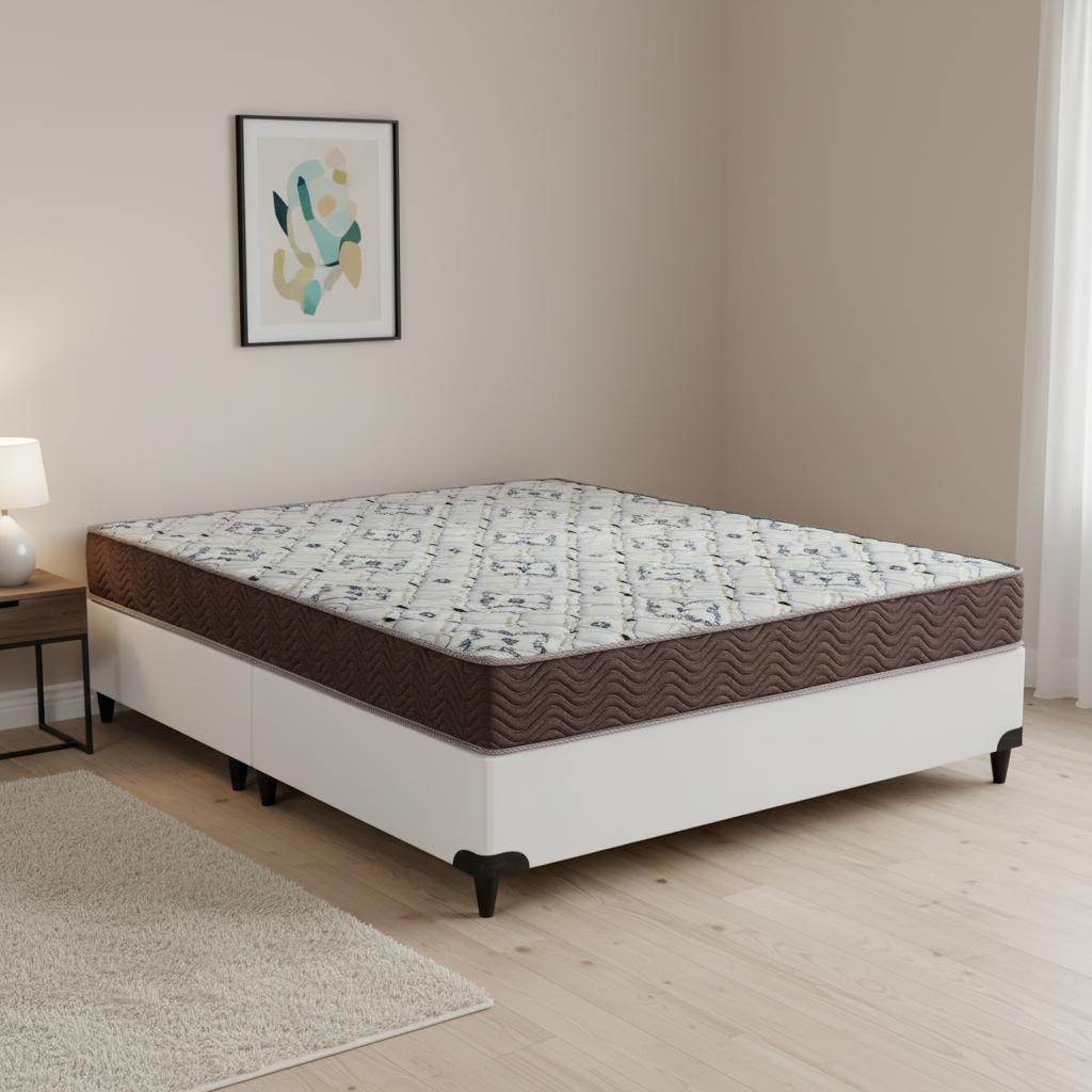 Cama Box e Colchão Iso 150 D45 - Queen  (158x198) - Ortobom