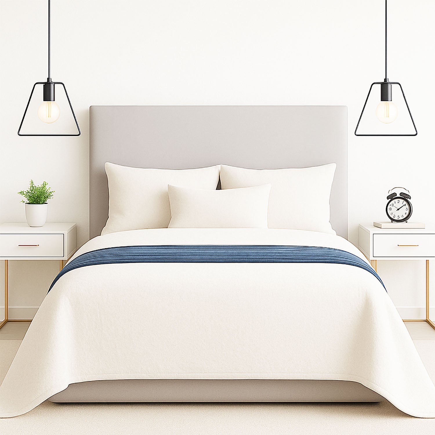 Cabeceira Sena Branco Queen (8x160x120) - Ortobom