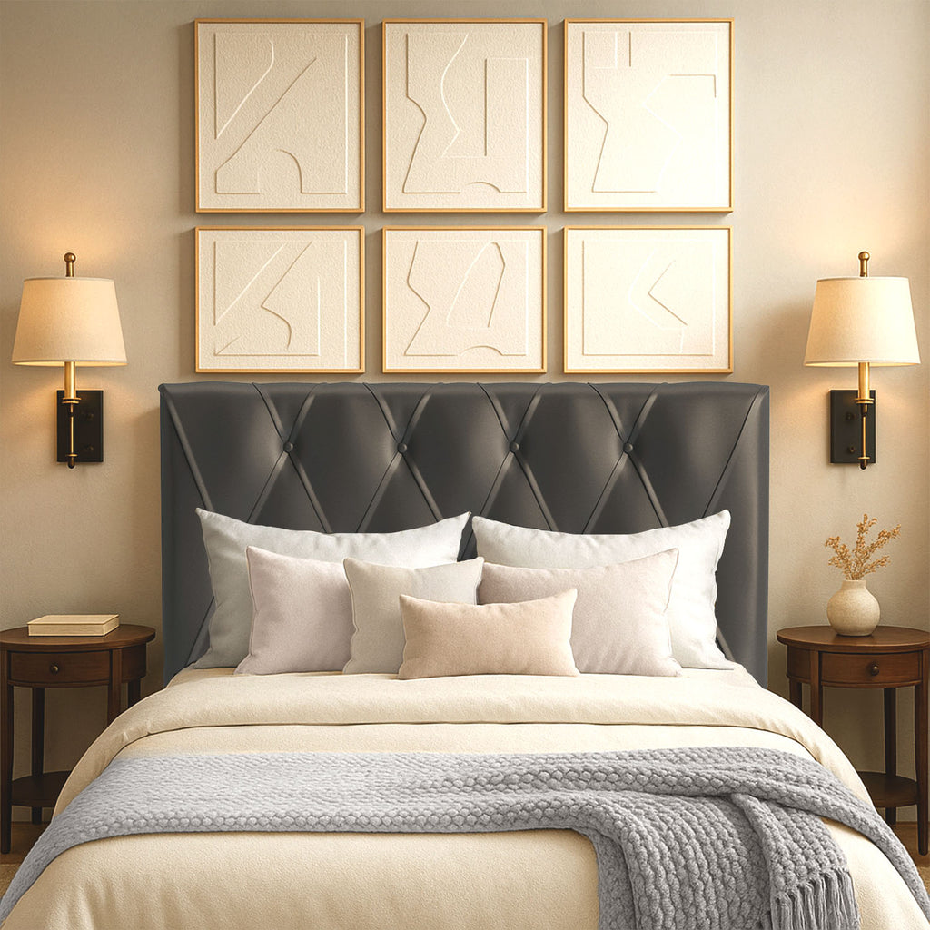 Cabeceira Murat Facto Cinza Casal (8x140x120) - Ortobom