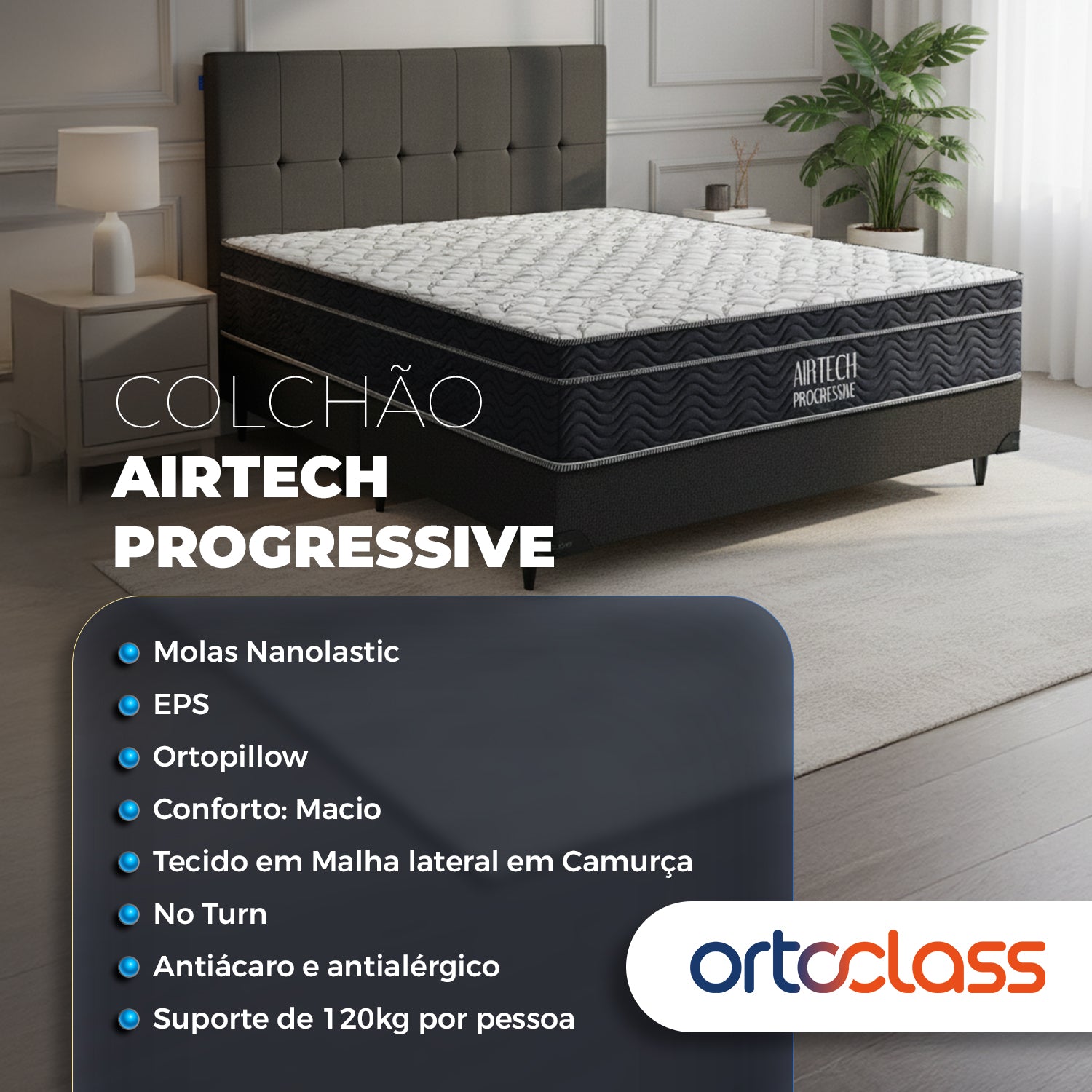 Colchão Airtech Progressive – Casal (138x188x29)