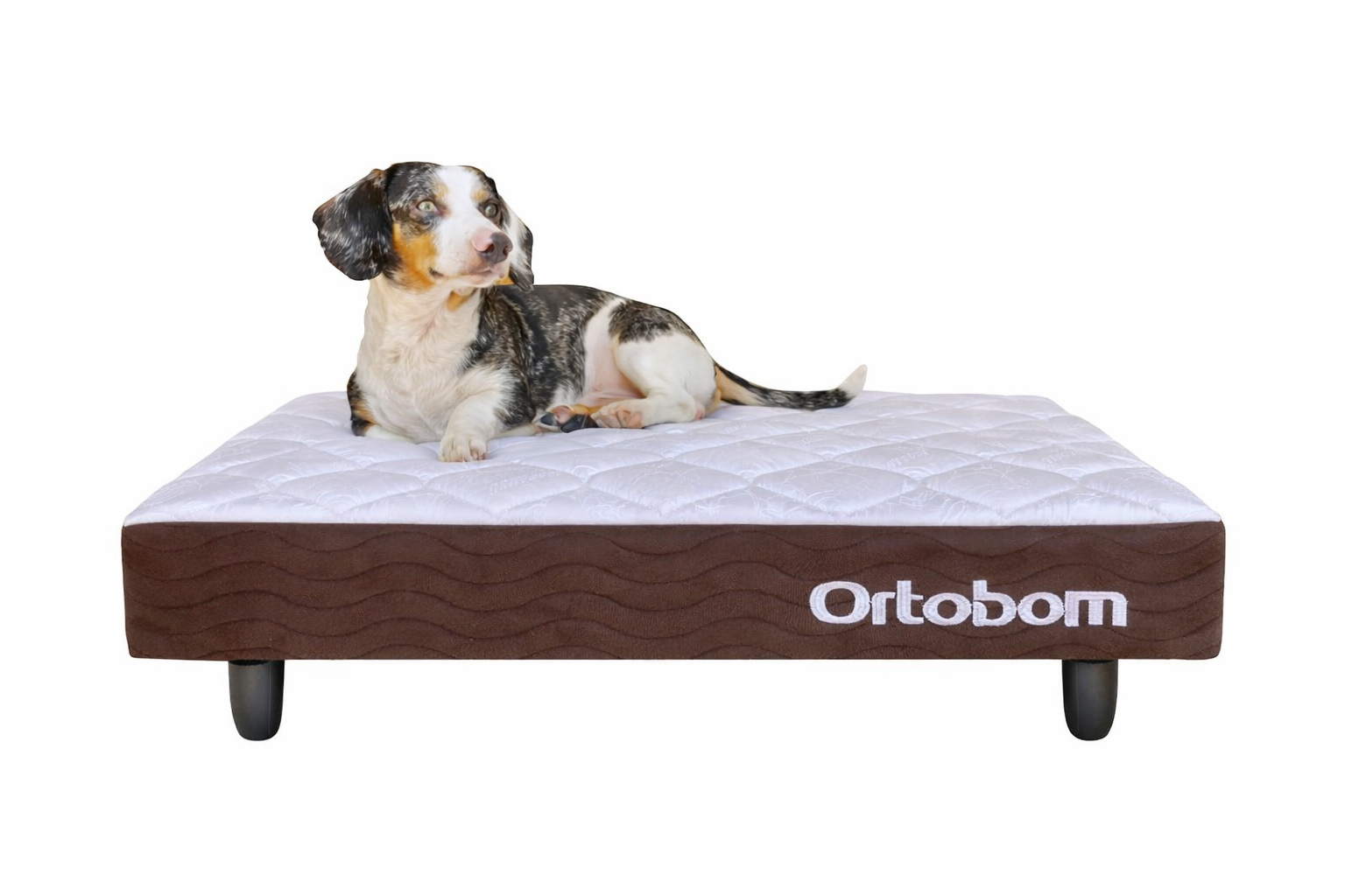 Mini Base Pet Camurça Branco/Marrom (13X65X45)