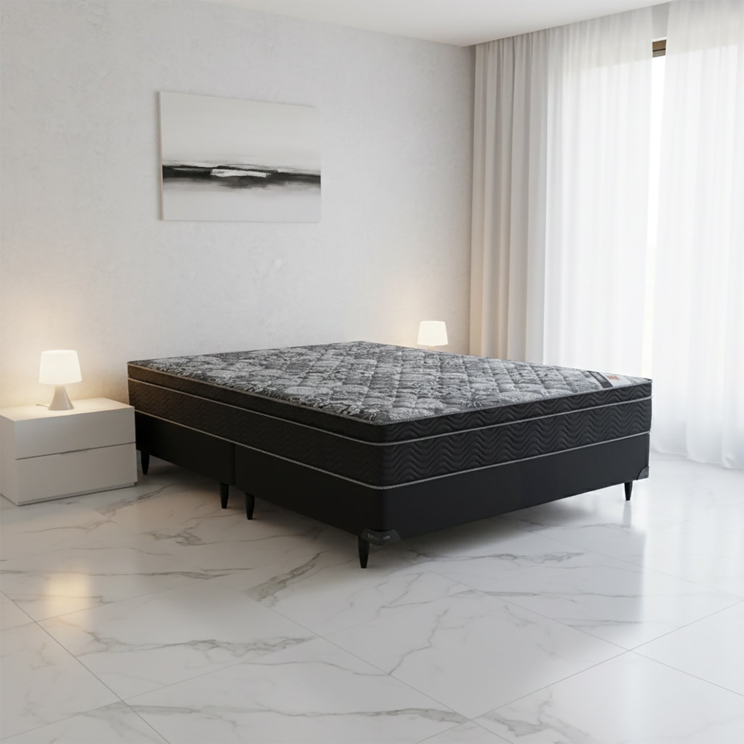 Cama Box Ortobom ISO Nanolastic Queen Size (158x198x61)