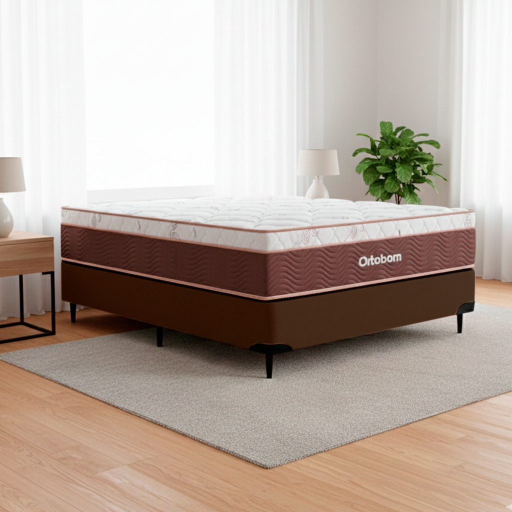 Cama Box Ortobom Sleep King Molas Ensacadas (138x188x68)