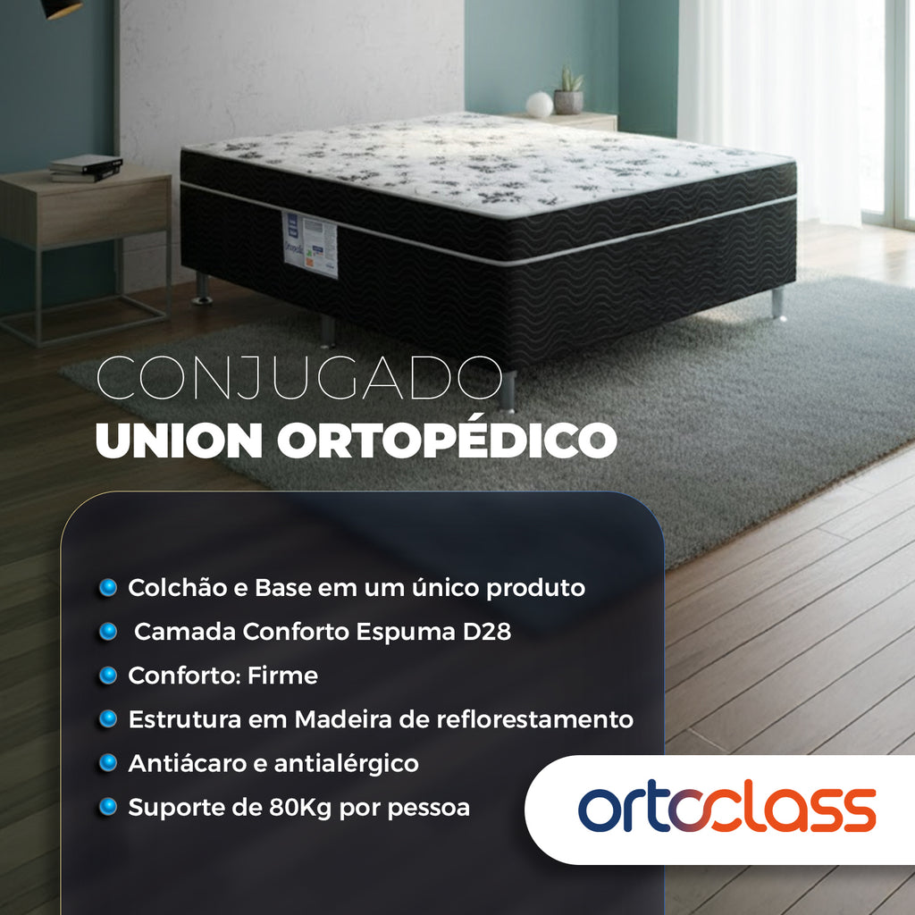 Conjugado Union Ortopedic Casal (138x188x43) - Ortobom