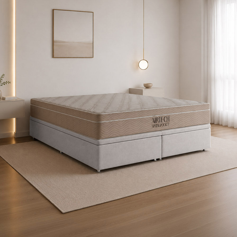 Cama Baú Ortobom e Airtech Molas ensacadas  (158x198x64)