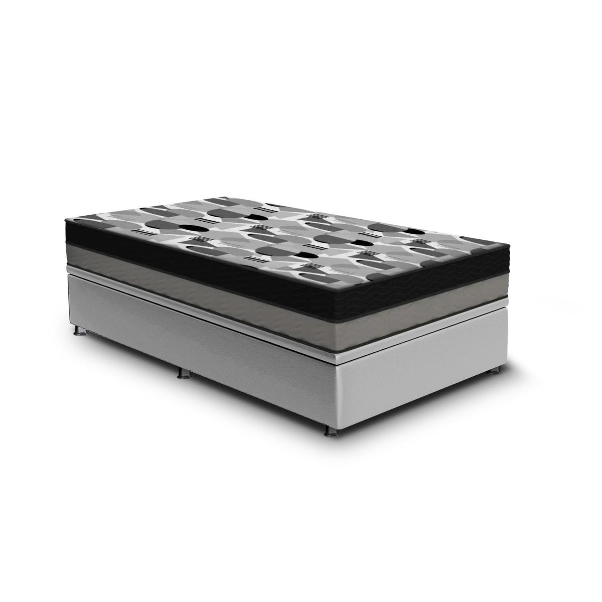 Cama Baú e Iso Duplo Conforto Solteiro (88x188) Ortobom
