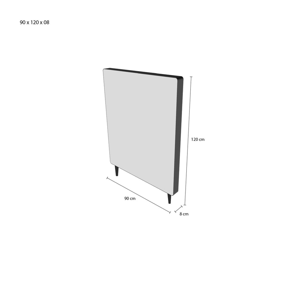 Cabeceira Sena Branco Solteiro (8x90x120) - Ortobom