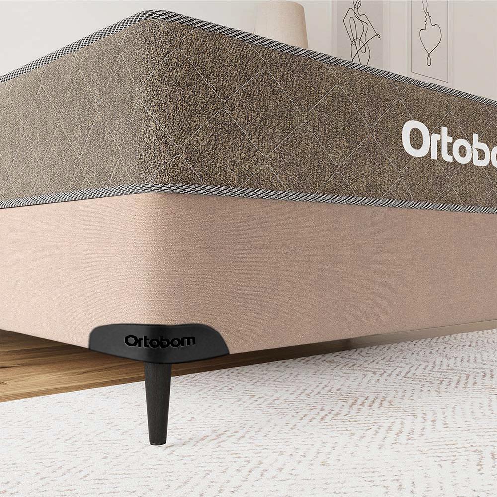 Base Sommier Linho Bege Queen (158x198x23) - Ortobom