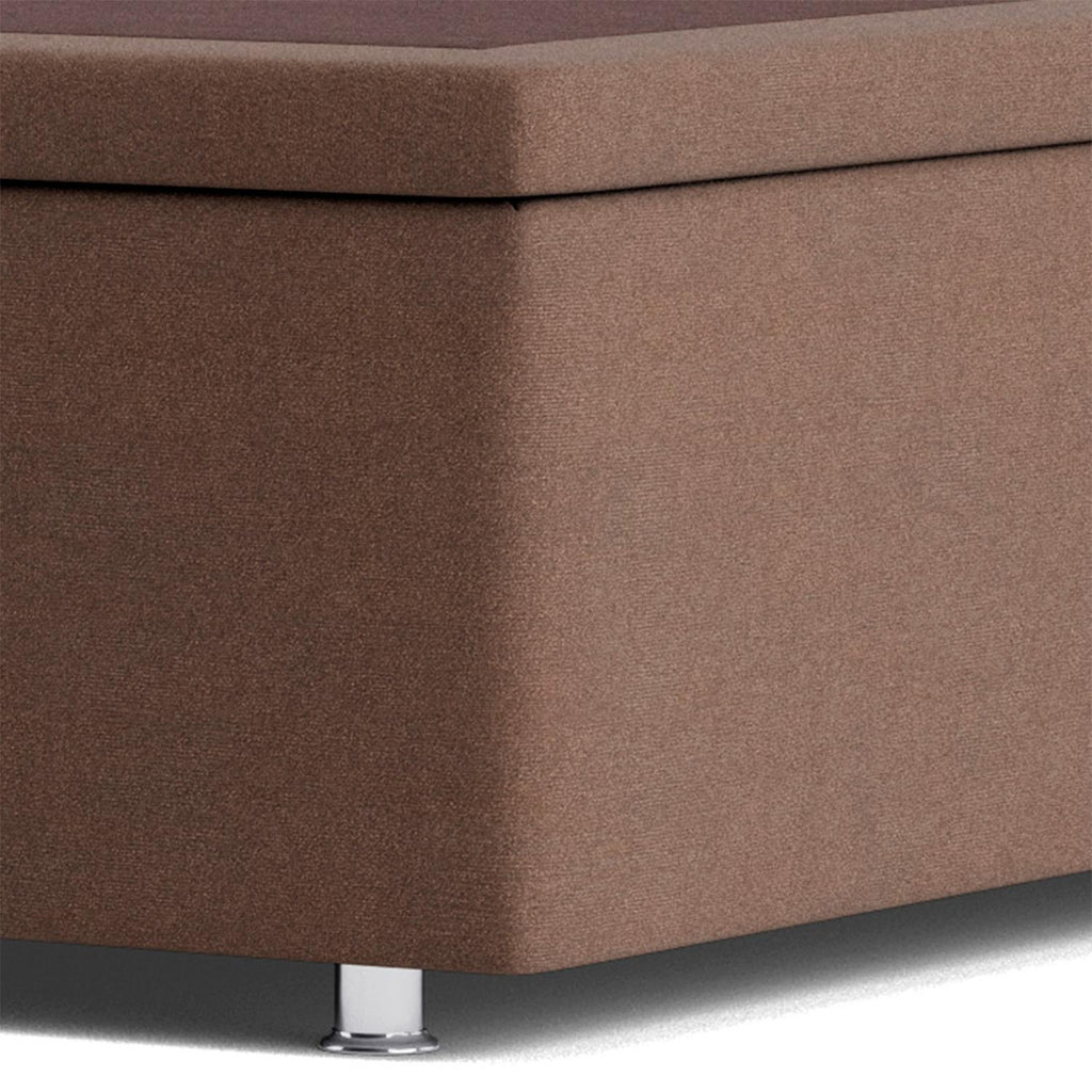 Base Baú Camurça Bege Super King (193x203x39) - Ortobom