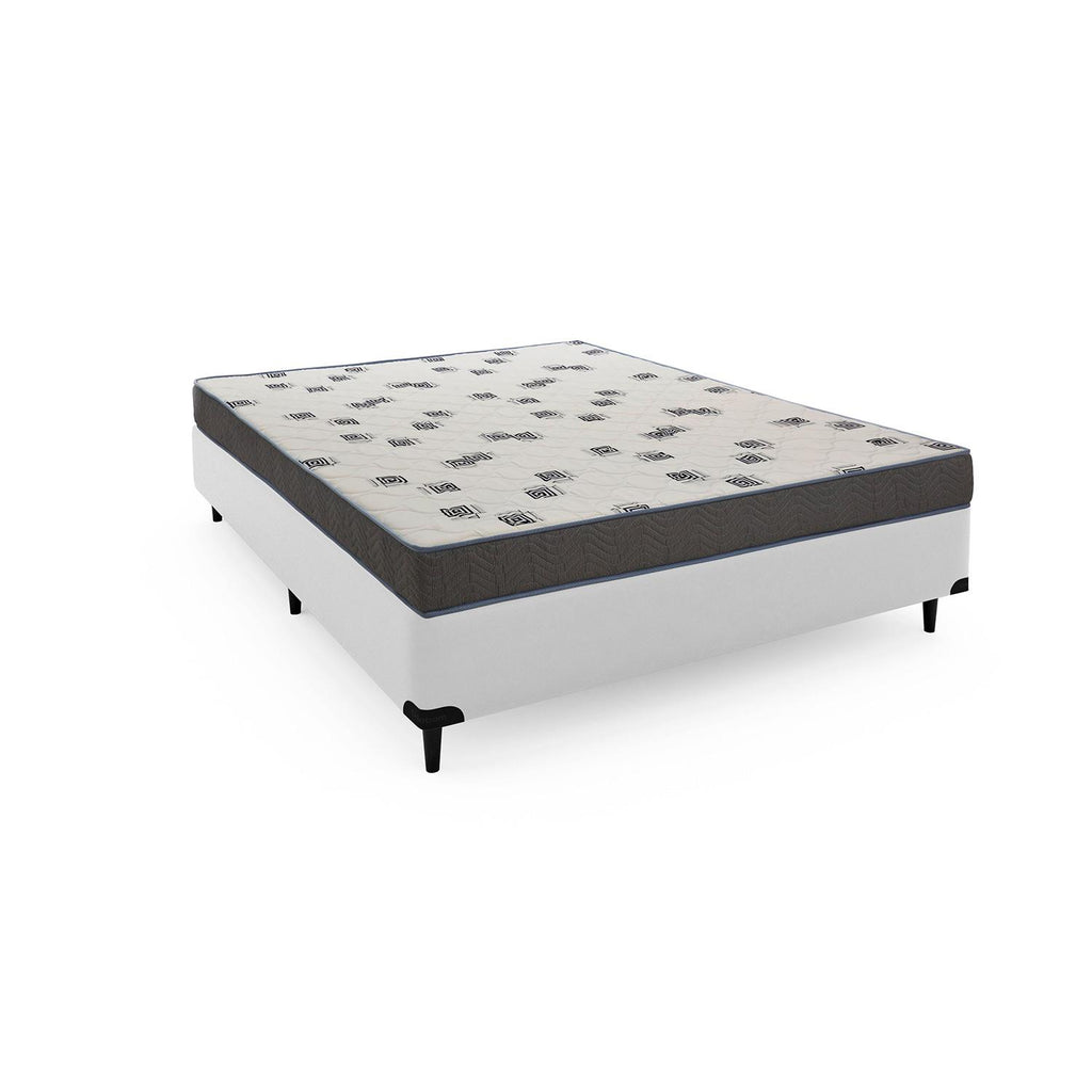 Cama Box e Colchão Light D33 - Casal (138x188) - Ortobom