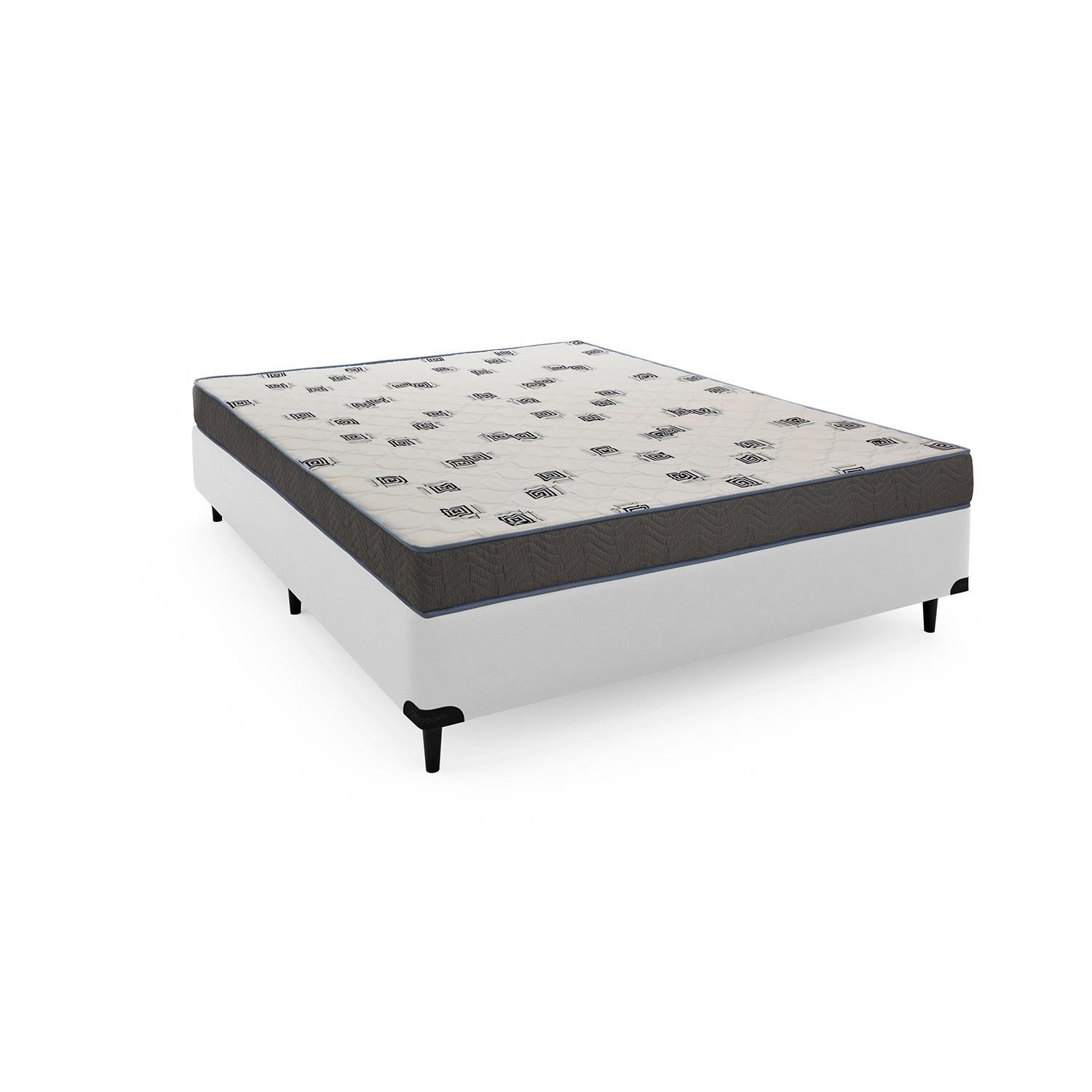 Cama Box e Colchão Light D33 - Casal (138x188) - Ortobom