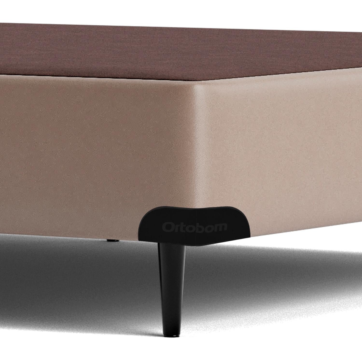 Base Sommier Corino Bege Solteiro (88x188x23) - Ortobom