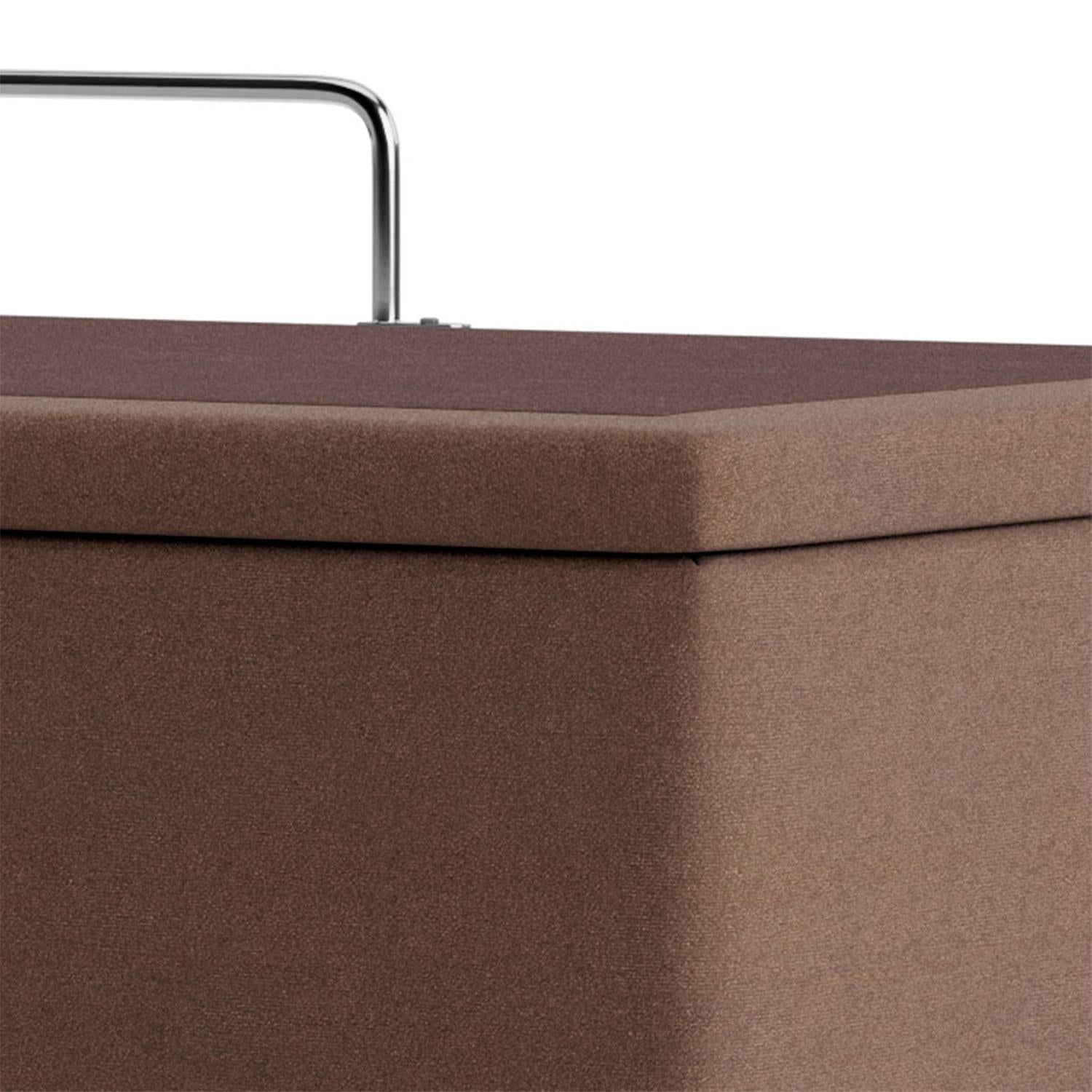 Base Baú Phy Camurça Bege Solteiro (88x188x39) - Ortobom