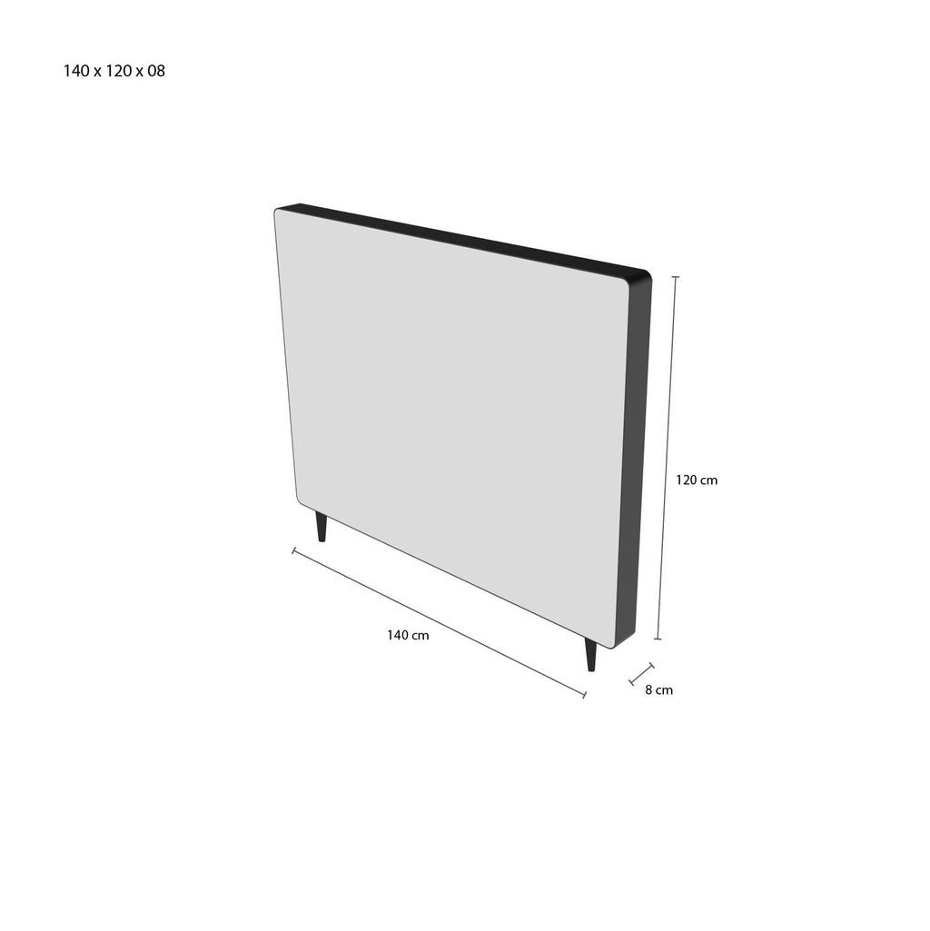 Cabeceira Murat Facto Cinza Casal (8x140x120) - Ortobom