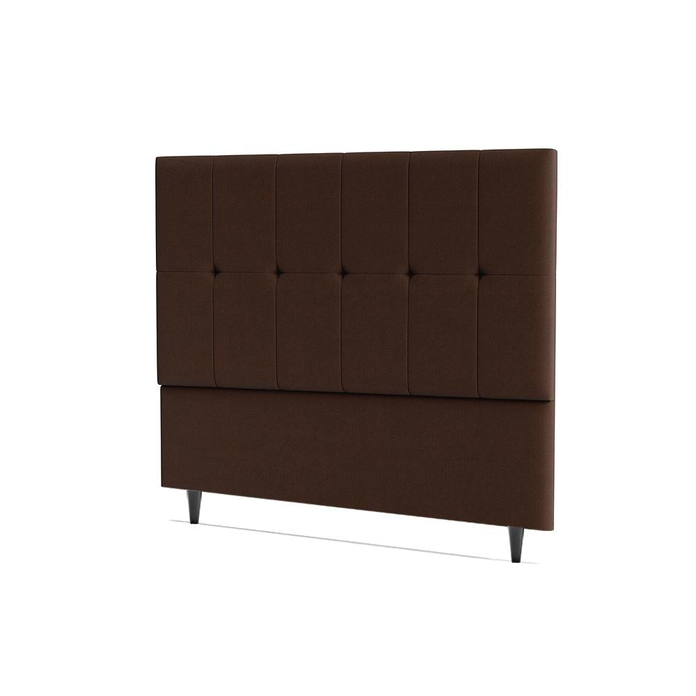 Cabeceira Piave Veluto Marrom Casal (8x140x120) - Ortobom