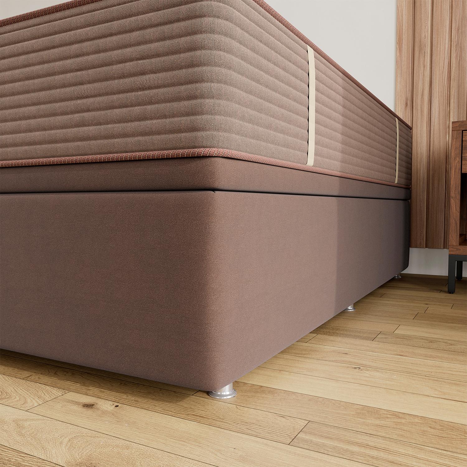 Base Baú Phy Camurça Bege Solteiro (88x188x39) - Ortobom