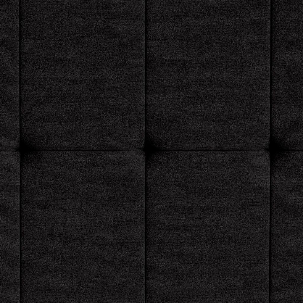 Cabeceira Piave Veluto Preto Casal (8x140x120) - Ortobom