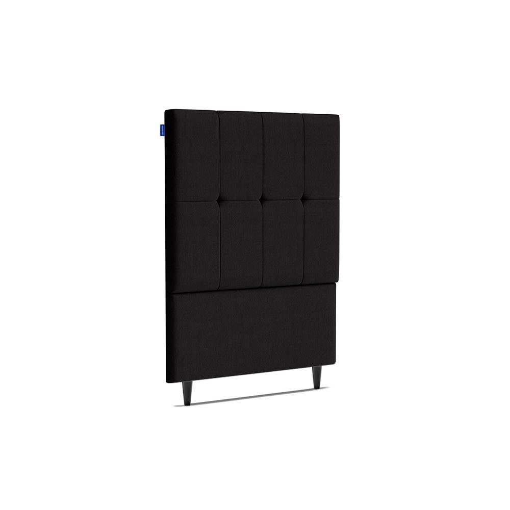 Cabeceira Piave Veluto Preto Solteiro (8x90x120) - Ortobom