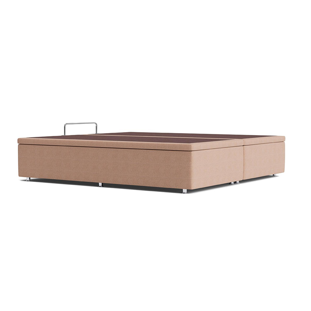 Base Baú Linho Bege Super King (193x203x39) - Ortobom
