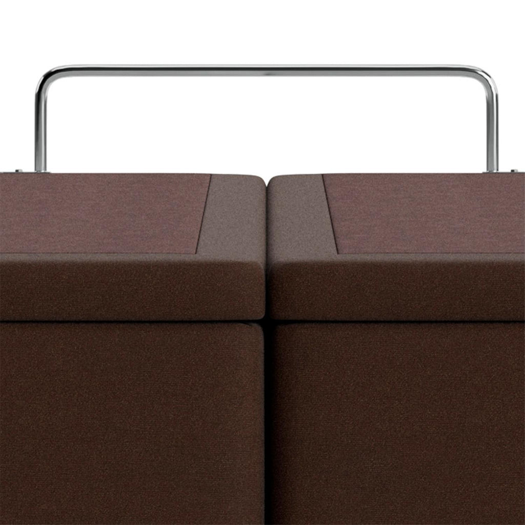 Base Baú Camurça Marrom Super King (193x203x39) - Ortobom