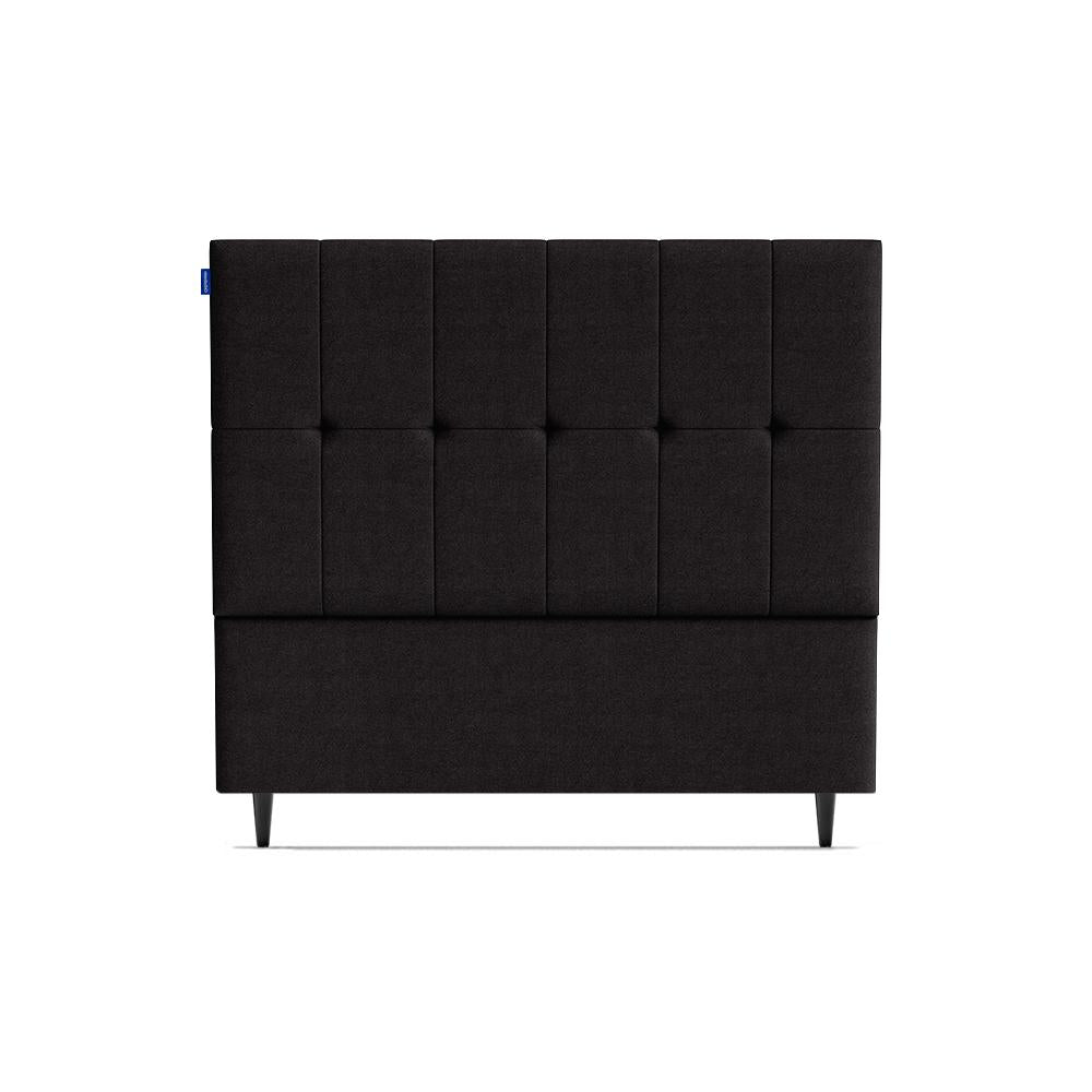 Cabeceira Piave Veluto Preto Casal (8x140x120) - Ortobom