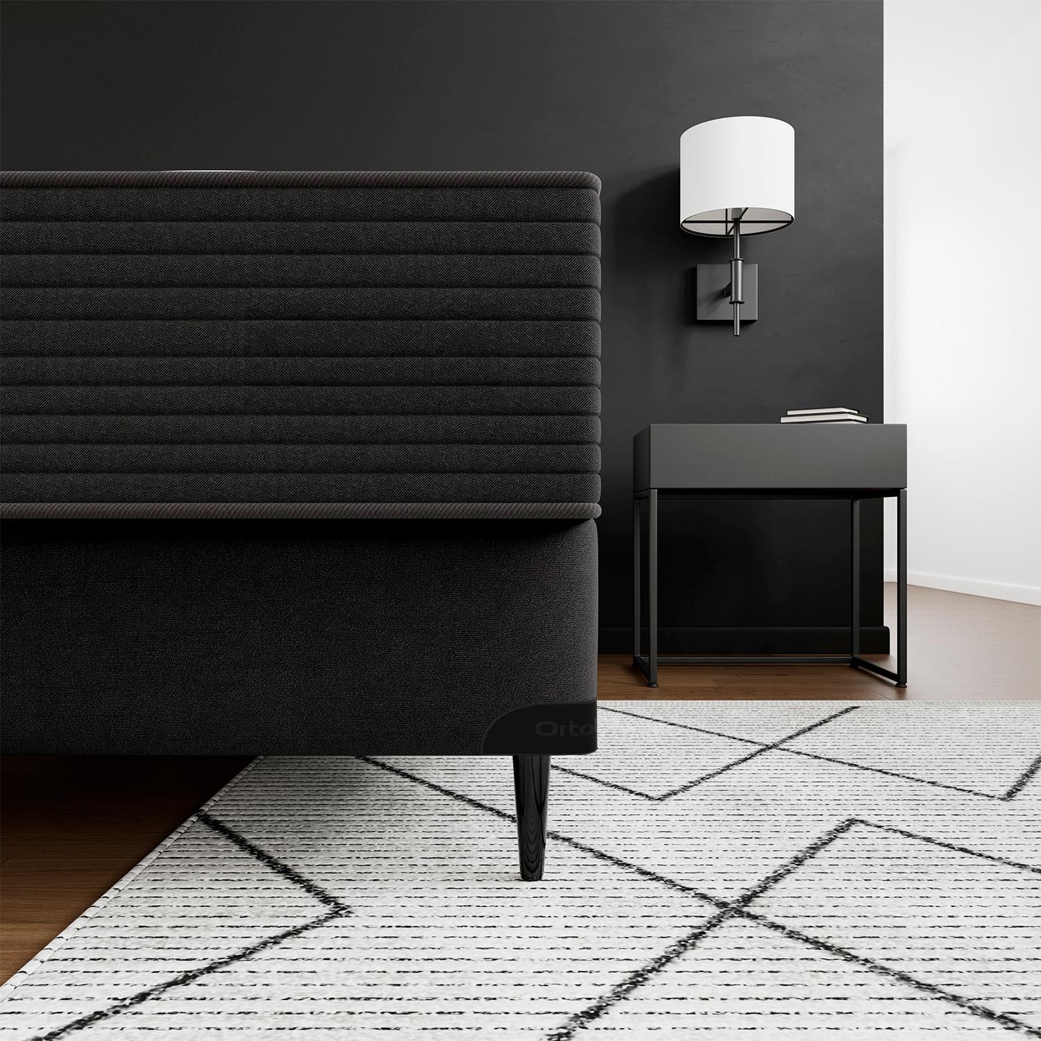 Base Sommier Camurça Preto Casal (138x188x23) - Ortobom