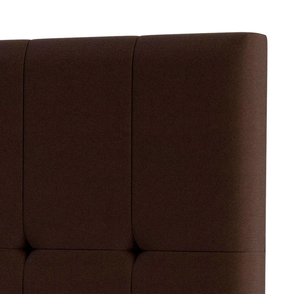 Cabeceira Piave Veluto Marrom Casal (8x140x120) - Ortobom