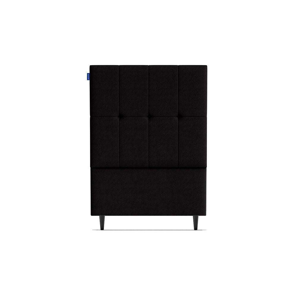 Cabeceira Piave Veluto Preto Solteiro (8x90x120) - Ortobom