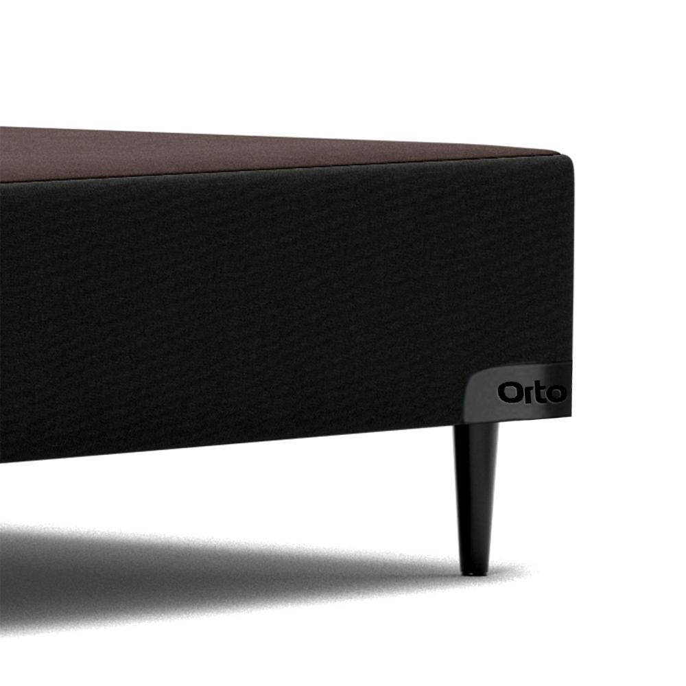 Base Sommier Linho Preto Solteiro (88x188x23) - Ortobom