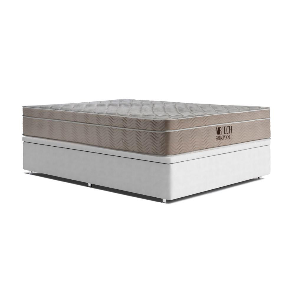 Cama Baú Ortobom e Airtech Molas Ensacadas  Casal (138x188)