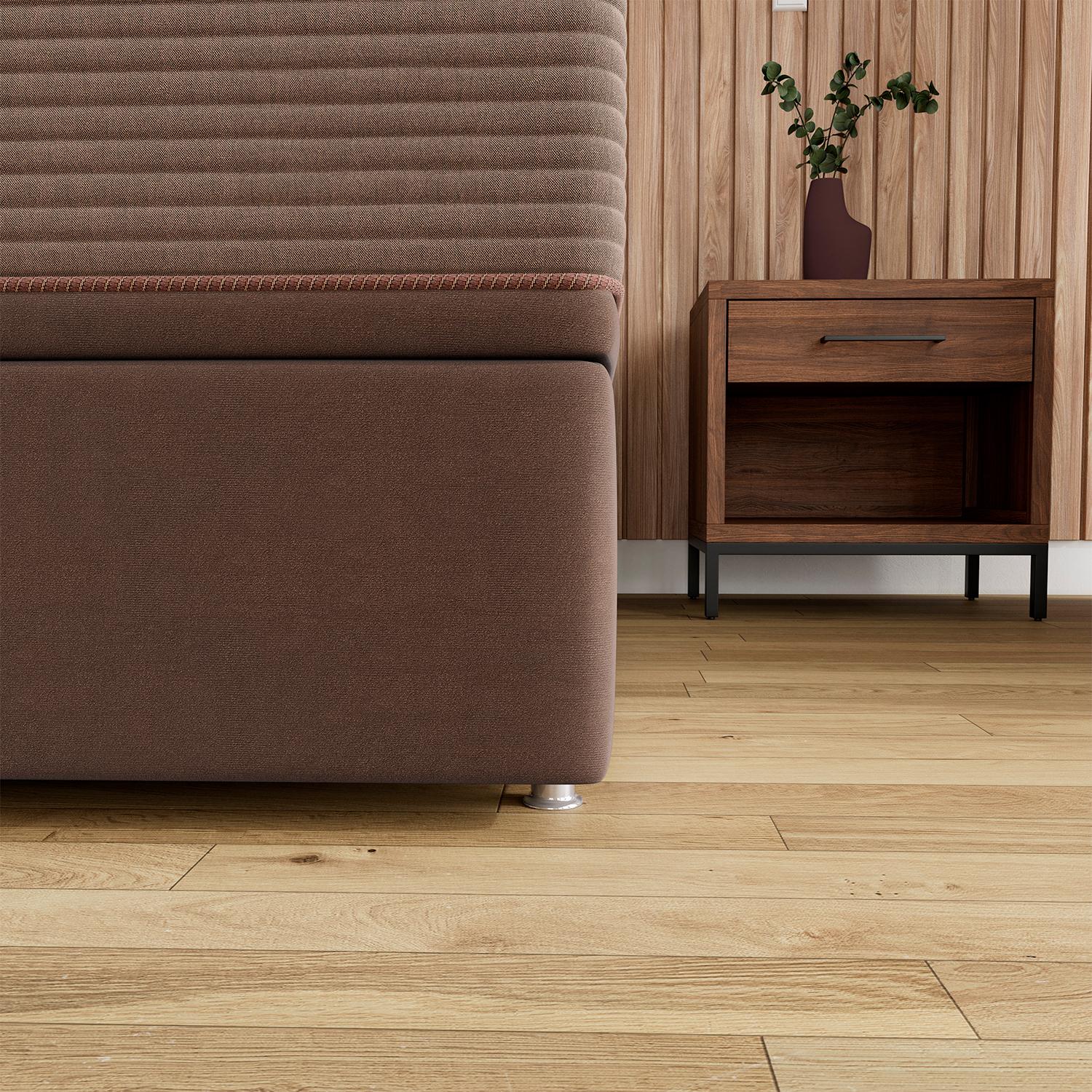 Base Baú Physical Camurça Bege Queen (158x198x39) - Ortobom