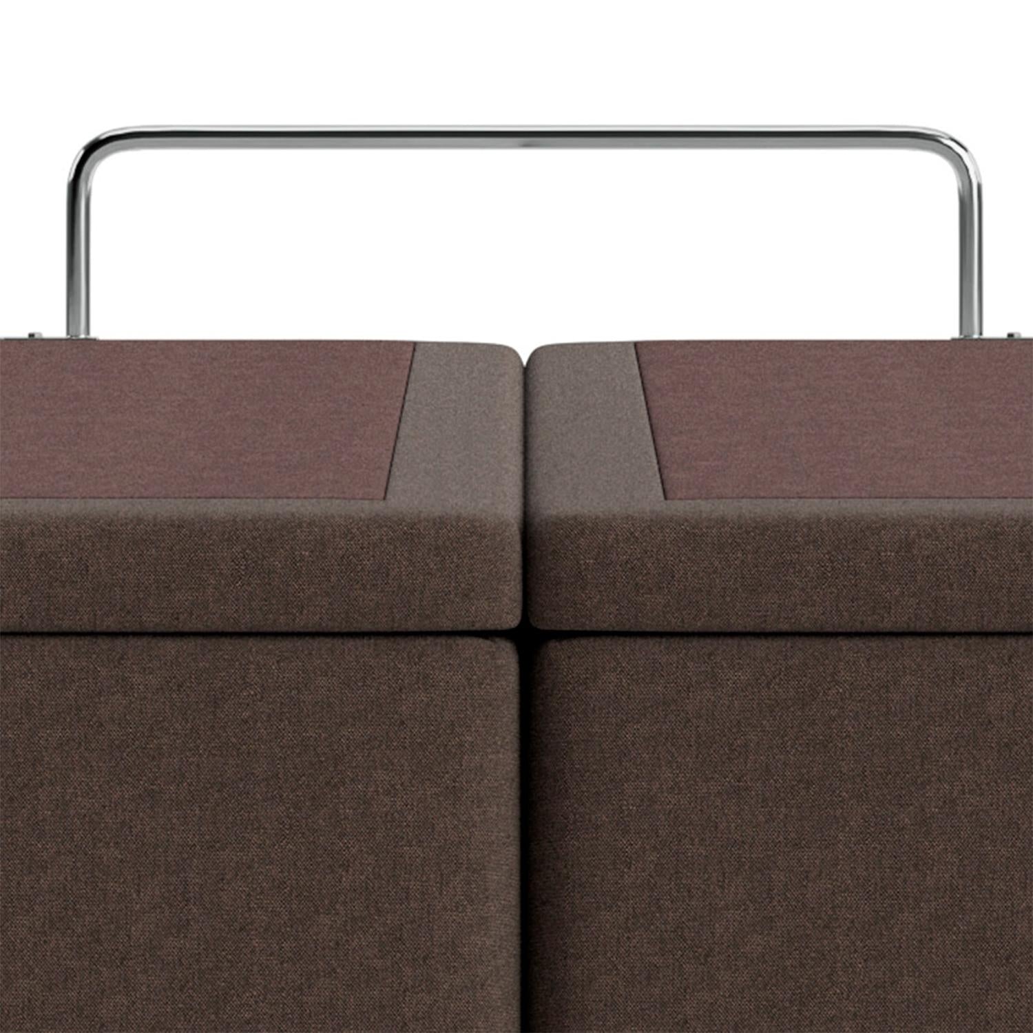 Base Baú Linho Marrom Super King (193x203x39) - Ortobom