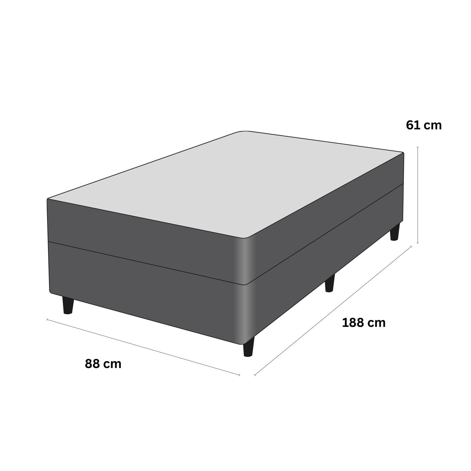 Cama  Box  Iso Superpocket - Solteiro (88x188) - Ortobom